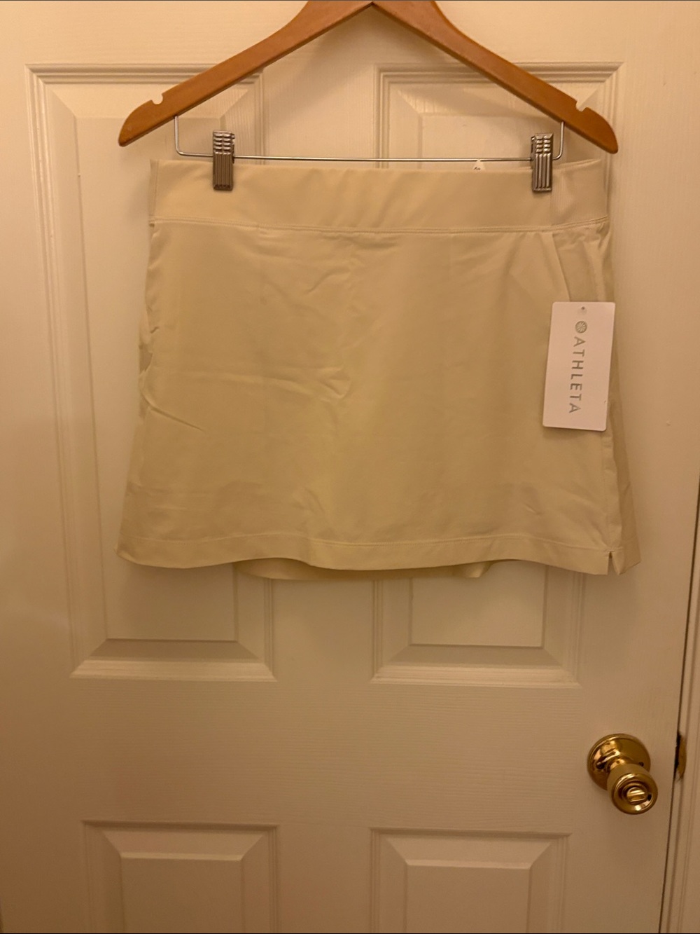 Athleta Cream Mini Skort